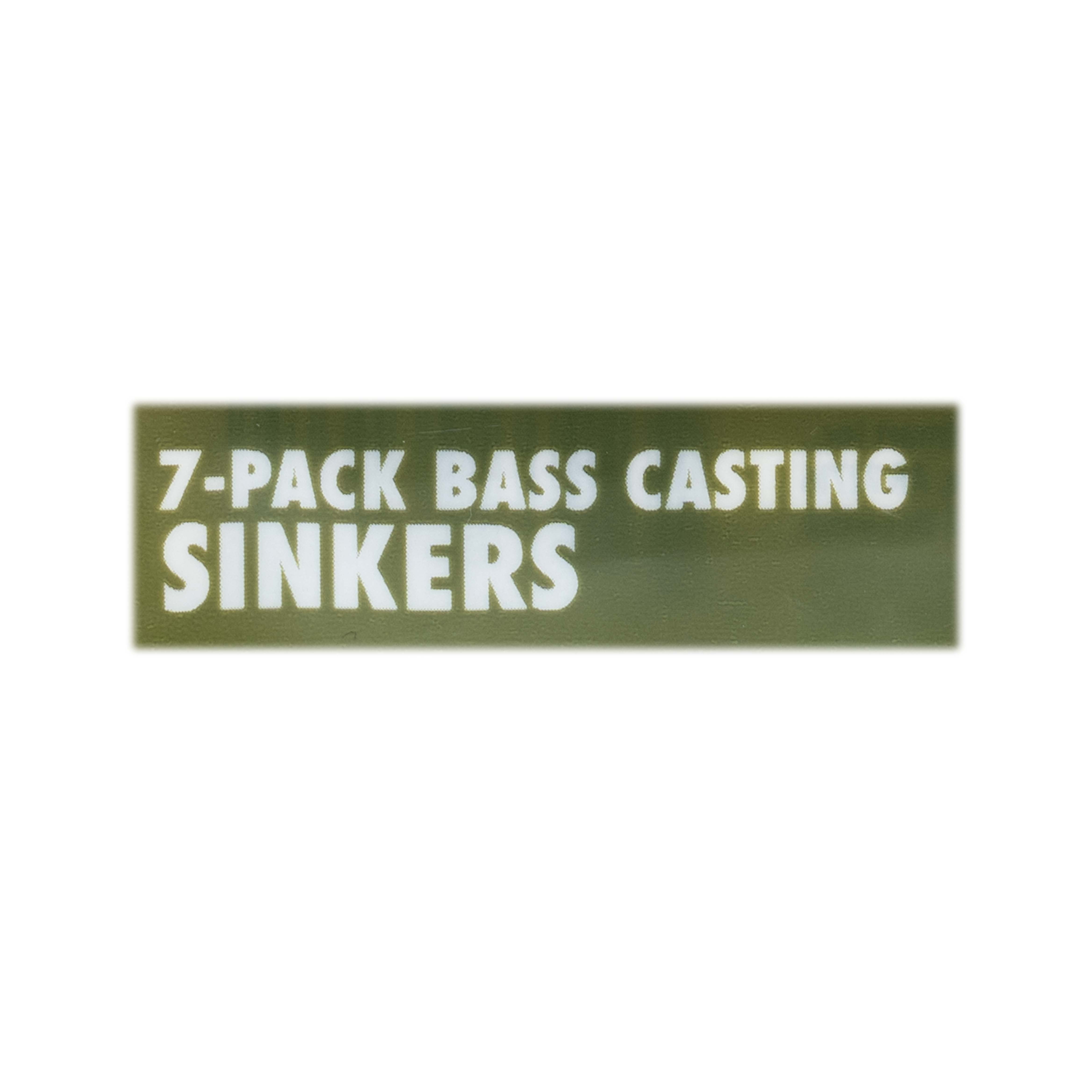 Ozark Trail Bass Casting Sinkers 1/8 oz Fishing Weights 7 Pack