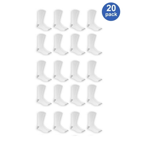 - Athletic Works Men's Athletic Cushioned Crew Socks Value 20 Pack