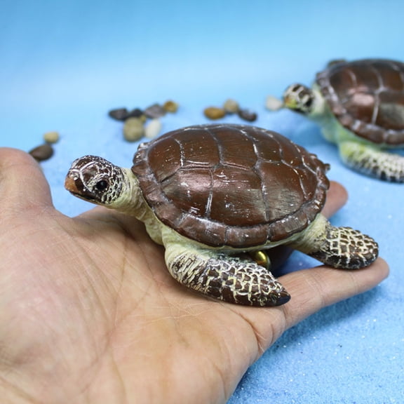 WEUVEB Resin Aquarium Turtle Ornament for Fish Decoration 1 Pc