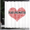 thumbnail image 3 of Ambesonne Black Lives Matter Shower Curtain, End Racism Plot, 69"Wx75"L, Charcoal Grey and Ruby, 3 of 4