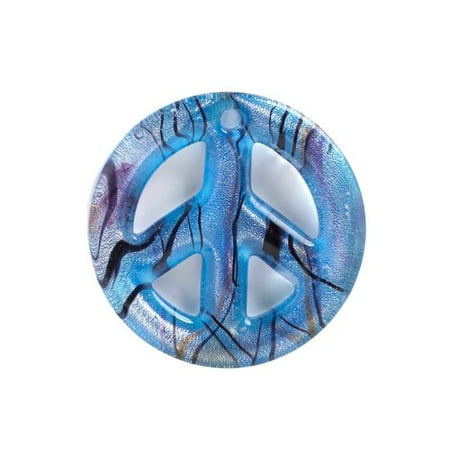 Cousin Glass Blue Peace Sign Accent