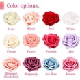 thumbnail image 4 of ARTIFICIAL FOAM ROSES | Attractive Fake Flowers for Decoration | DIY Wedding Centerpieces, Bouquets and More | Includes: 50 Roses with stems and 20 Leaves | Mauve Pink, 4 of 5