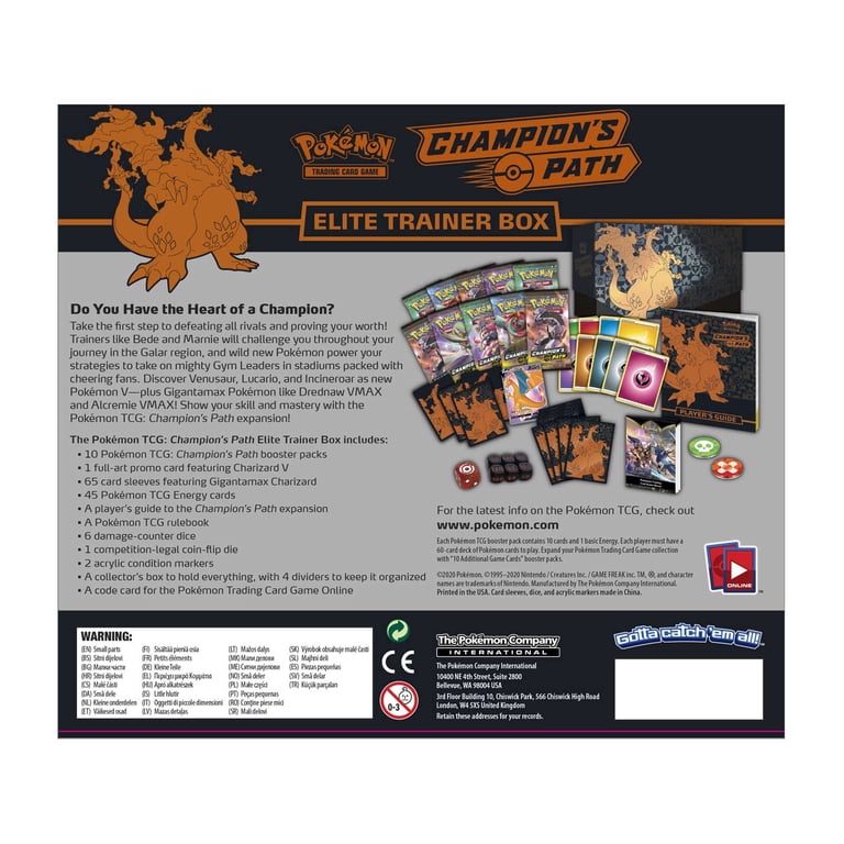 Pokemon TCG: Champion's Path Elite Trainer Box, Multicolor - Walmart.com