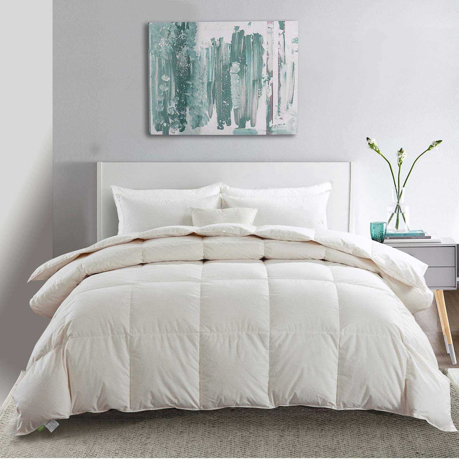 Lightweight Feather Down Comforter Twin, Thin Goose Feather Down Duvet 100%  Organic Cotton Cover 25oz Light Quilt Cooling Comforter Insert for Warm  Weather/Hot Sleepers (68x90, Ivory White) - Walmart.com