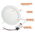 thumbnail image 2 of DELight 10 Pack 6 Inch LED Recessed Light Ultra-thin Ceiling Panel 3000K Wafer Downlight 12W Eqv 100W Warm White 960LM Brightness ROHS Certified, 2 of 10