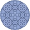 thumbnail image 1 of Ahgly Company Machine Washable Indoor Square Transitional Denim Blue Area Rugs, 3' Square, 1 of 7
