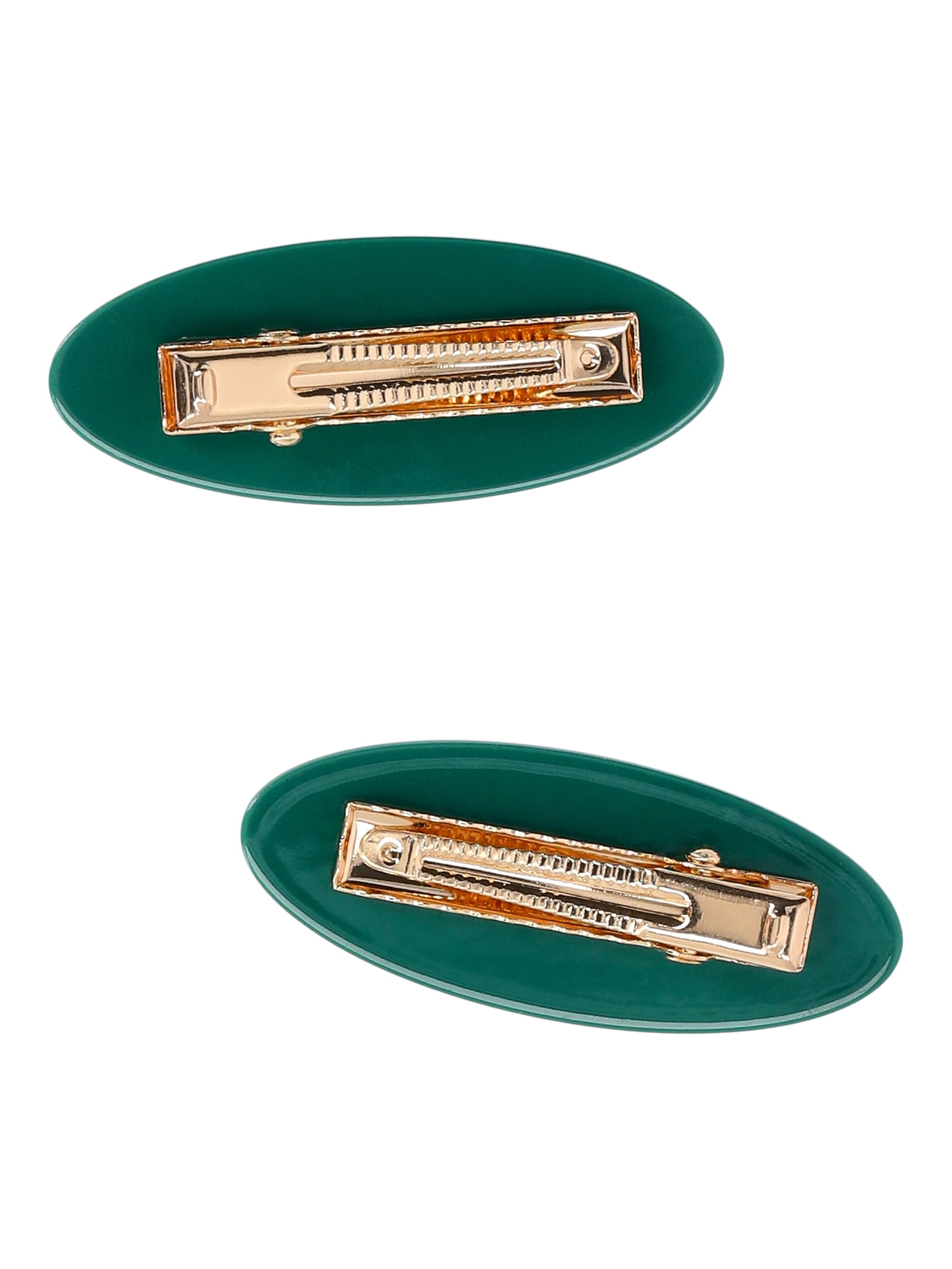 No Boundaries Acrylic Bow Hair Clips, 2-Pack, Green/Blue, Women's