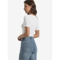 thumbnail image 4 of Womens Tops Crew Neck Summer Short Sleeve Casual Slim Fitted Tshirt, 4 of 6
