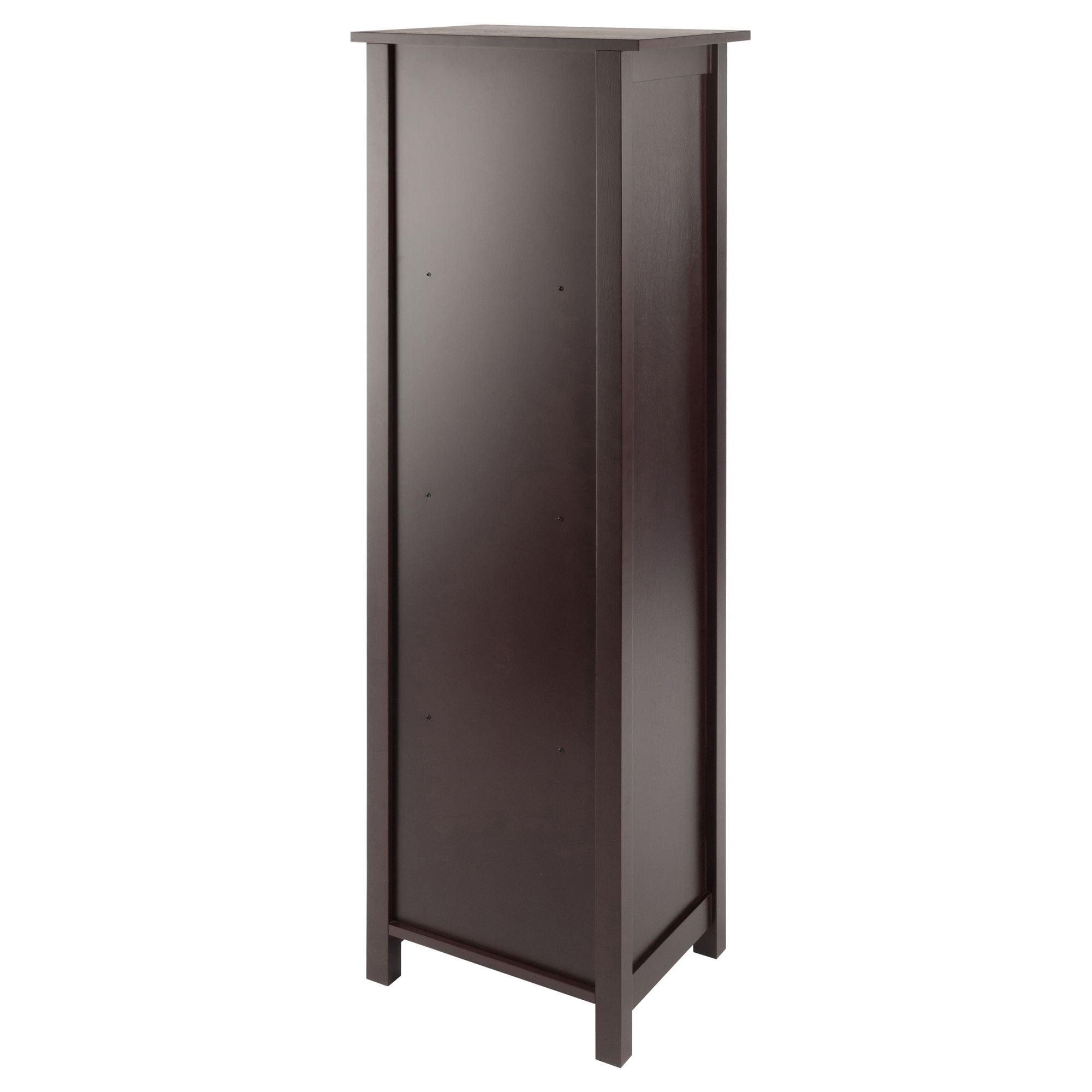 Winsome Wood Milan 4-Section Tall Storage Shelf, Narrow, Walnut Finish