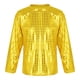 thumbnail image 1 of Gibobby Blusa Termica Niñas Vestido de fiesta de con lentejuelas y informal para niños y niñas （Dorado， 12-14 Años), 1 of 5