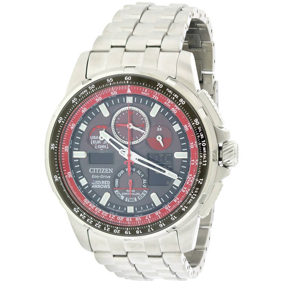 citizen eco drive black and red