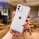 thumbnail image 1 of Funda transparente con correa de cordón para iPhone 13 14 Pro Max 12 11 XR X XS Mini 6S 7 8 Plus SE, funda acrílica a prueba de golpes Tan Jianjun unisex, 1 of 2