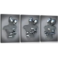 thumbnail image 1 of 3 Pieces Love Heart 3D Effect Wall Art Abstract Metal Figure Sculpture Canvas Couples Wall Art Hug Wall Decor 3D Wall Art Love Wall Decor Sexy Poster for Living Room Bedroom Decor 12x16x3, 1 of 6