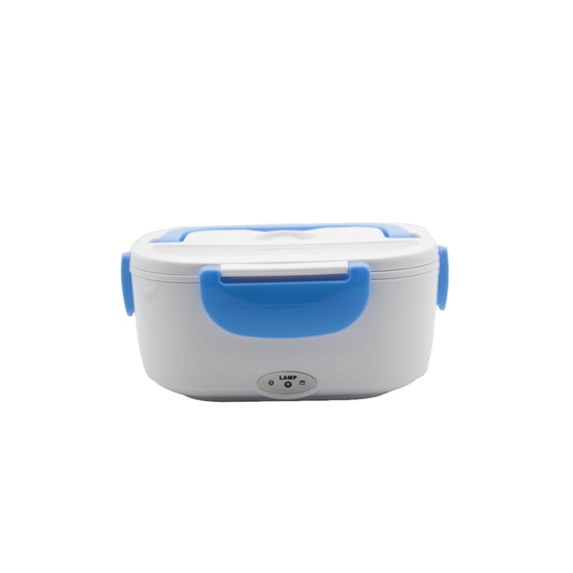 Inteprter Bento Box eléctrico de acero de 220V, práctico estuche de almacenamiento extraíble, recipiente multifunción para alimentos, calentador, Electrodomésticos Azul 220V/UE Inteprter HA065402-09