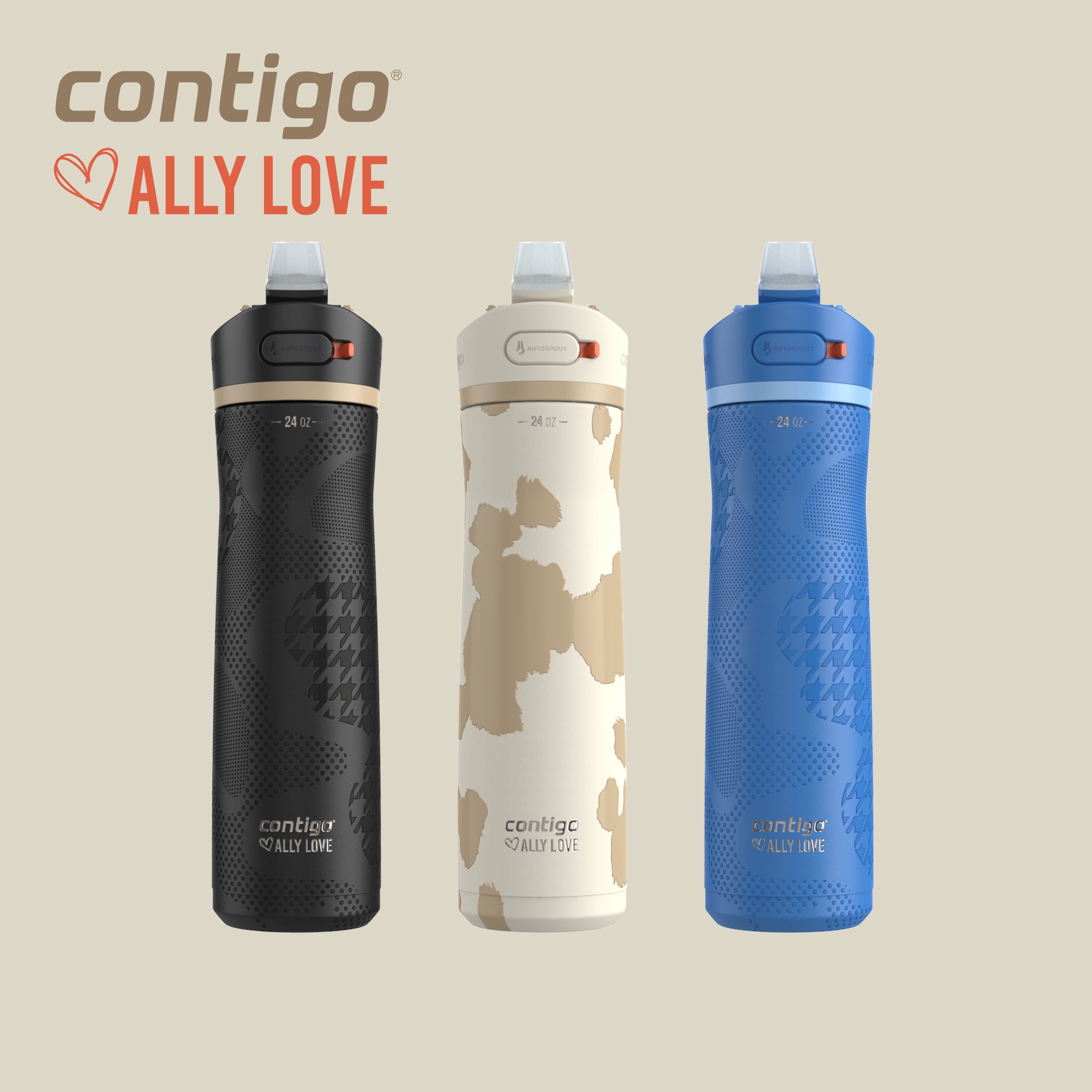 Contigo x Ally Love Ashland Chill 2.0 Stainless Steel Water Bottle with AUTOSPOUT Lid, 24 oz (709 ml)