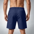 thumbnail image 7 of Mens Quick Dry Athletic Shorts Casual Fashion Solid Color Elastic Waist Shorts with Pockets for Sports, Beach, and Daily Wear Navy M, 7 of 7