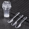 thumbnail image 2 of 20/100pcs Mini Clear Plastic Spoons Disposable Flatware For Jelly Ice Cream Dessert, 2 of 8