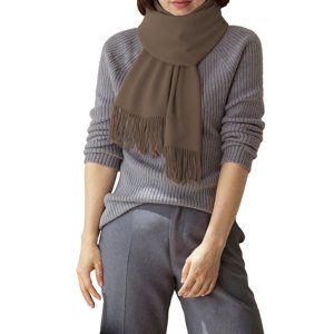 JJHGVB Women Winter Knit Scarf Winter Scarf Long Scarf Winter Long Thick Scarf Shawl Wraps Winter Scarves Warm Scarf Winter Scarf Knit Scarf Winter Scarf A1-Brown One Size