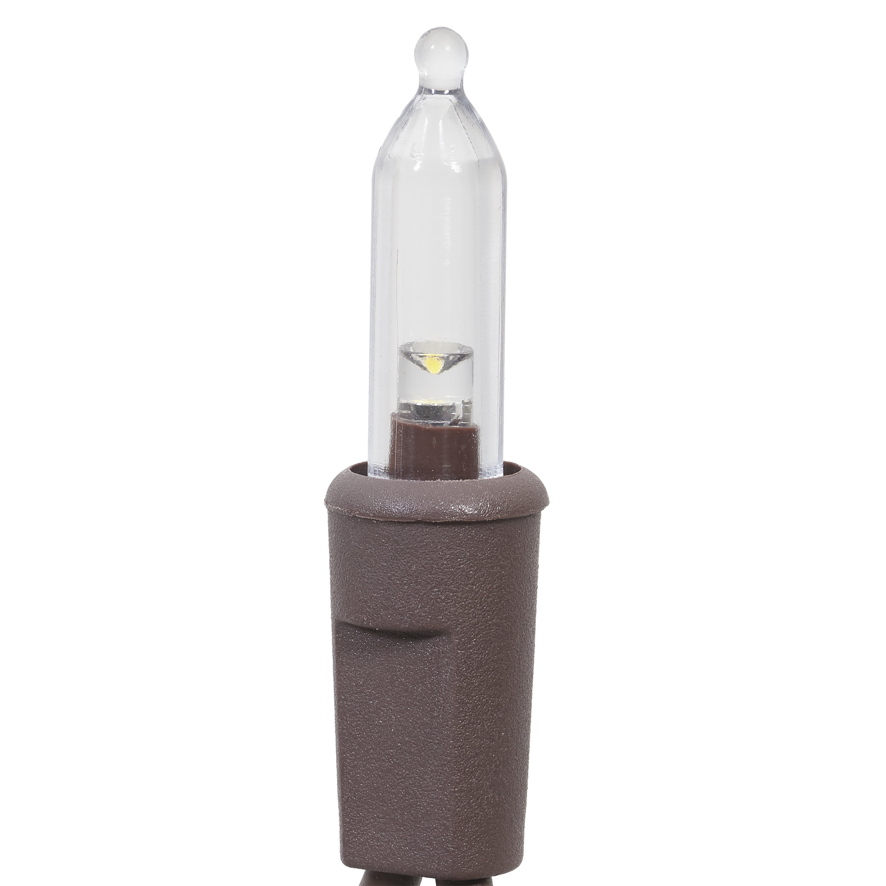 (2 pack) Mainstays 100-Count Warm White LED Outdoor String Lights, Brown Wire