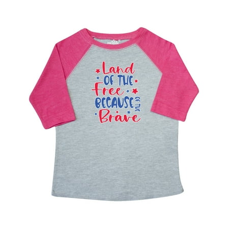 

Inktastic Memorial Day Land of The Free Because of The Brave Gift Toddler Boy or Toddler Girl T-Shirt