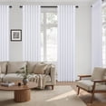 thumbnail image 6 of Jainmy Linen-Look Semi-Sheer Curtains, Back Tab Drapes with Hooks Living Room Bedroom ,Set of 2 Panels,52x90 inch,White, 6 of 10