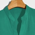 thumbnail image 4 of Mens Hawaiian Shirt Band Collar Short Sleeve Button Down Shirts Summer Beach Shirts Green, 4 of 6