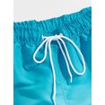 thumbnail image 4 of Yunliwuli Men's Summer Casual Beachwear Shorts Gradient Color Drawstring Swim Trunks Sports Shorts, 4 of 5