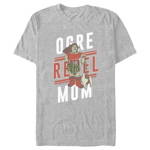 Men's Shrek Ogre Rebel Mom  Graphic Tee Athletic Heather Medium