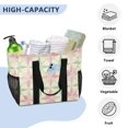 thumbnail image 3 of FORMRS Tote Bag for Women Large Capacity Canvas Travel Foldable Carry On Shopping Handbag, Beige Symmetrical Stars, 3 of 8