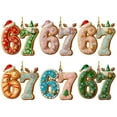 thumbnail image 6 of WKSCLPAI Christmas 67 Ornament Funny 67 Meme Ornaments 2D Acrylic Xmas Tree Hanging Decorations - Cute Gingerbread Festive Decor Gift for Woman with Refined & Humor, 6 of 8