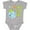 AC-Heather Grey, variant on Cute First Birthday Alien in Space Boys or Girls Baby Bodysuit