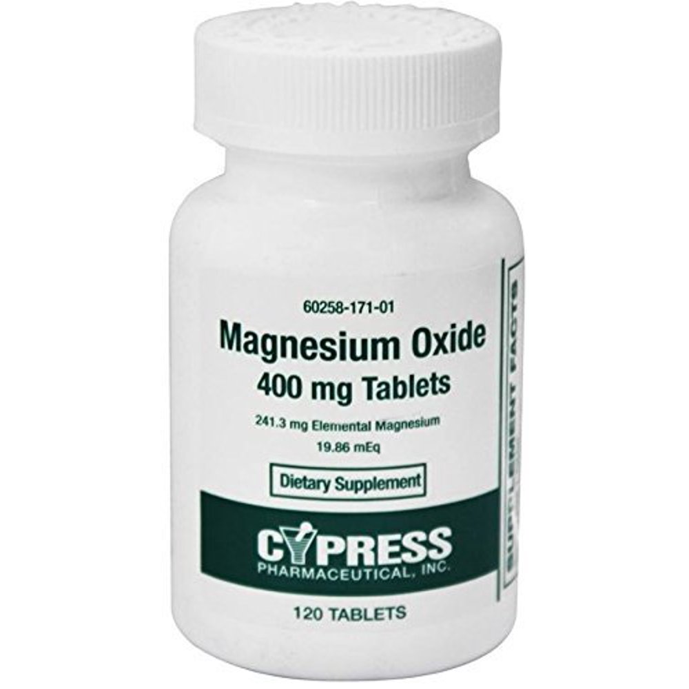Cypress Magnesium Oxide Dietary Supplement, 120 tablets