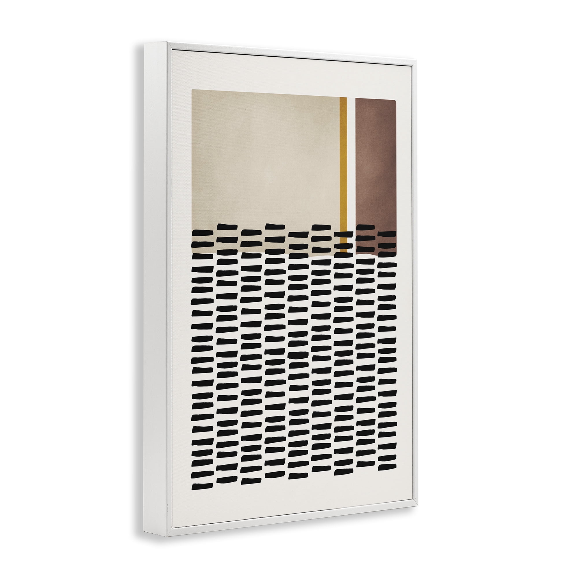 Stupell Industries Cosby Street Patterned Abstract Painting White Framed Art Print Wall Art, 12 x 18