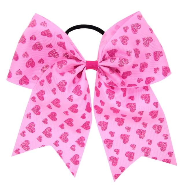 8 " grande Arcos para el cabello elásticas para el cabello de cuerda 8 colores corazones rosados Baoblaze Cuerda elástica del pelo de la muchacha de los cabritos
