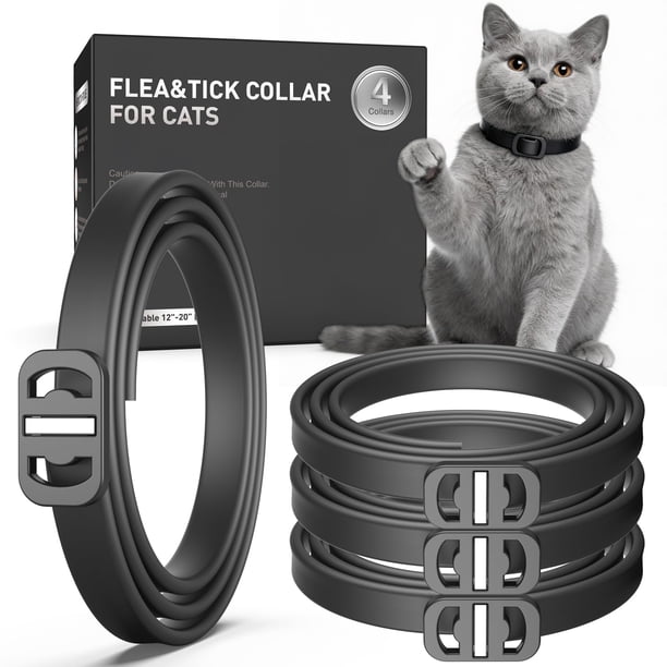 Collar antipulgas y garrapatas para gatos, paquete de 4, SweetEcho con aceites esenciales