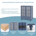 thumbnail image 5 of Noble House Minimalist Buffet Cabinet with Glass Doors and Drawer, Sideboard Cupboard for Dining Room, Vintage Blue, 5 of 14