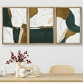 thumbnail image 3 of IDEA4WALL 3 Panels Framed Canvas Print Wall Art Set Brown Navy Blue Geometric Landscapes Abstract Shapes Illustration Modern Art Decorative Nordic Artwork for Home - 24"x36"x3 Panels Natural, 3 of 5