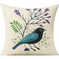 thumbnail image 4 of Outdoor Patio Throw Pillow Covers Birds Décor Vintage Spring Decorative Cushion Cases Decoration Flower Pillowcase 20x20 Set of 4, 4 of 5