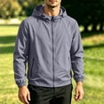 thumbnail image 2 of WRKEKC Lightweight Hooded Windbreaker for Men Quick Dry Zip-Up Casual Outerwear with Elastic Cuffs for Everyday Outdoor Activities, 2 of 9