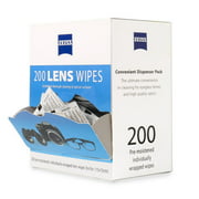 ZEISS Lens Cleaning 200 Wipes Eye Glasses Computer Optical Lense Cleaner