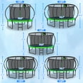 thumbnail image 6 of Cochan Outdoor Trampoline 16 FT with Sprinkler and Lights, Backyard Recreational Pumpkin Trampoline for Kids, 6 of 7