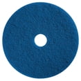 thumbnail image 2 of Medium-duty Scrubbing Floor Pad - 17" Diameter - 5/Carton x 17" Diameter x 1" Thickness - Fiber - Blue, 2 of 2