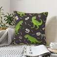 thumbnail image 6 of Kll Dinosaur Skeleton Decorative Throw Pillow Covers Velvet Soft For Couch Sofa Bedroom Living Room Outdoor -16"X16", 6 of 8