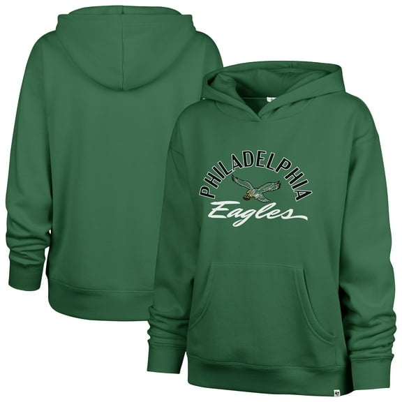 Women's '47 Kelly Green Philadelphia Eagles Plus Size Whirlwind Naomi Hoodie