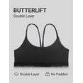 thumbnail image 3 of CRZ YOGA Butterlift Double Lined V Back Sports Bras for Women Spaghetti Strap Wireless Yoga Top Non Padded, 3 of 6