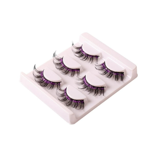 3 piezas de pestañas postizas DIY 3 pares de pestañas superiores 3D ligeras de ojo de gato artificiales Estilo C