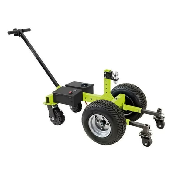 Tow Tuff 7500lb Capacity Electric Trailer Dolly with Pnuematic Tires, Green