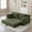 Green, variant on Memory Foam Cloud Loveseat Sofa, 2-in-1 Convertible Folding Couch Bed with Pull-Out Sleeper, No Assembly Corduroy Floor Lounge Sofa for Apartment Office Living Room, Blue