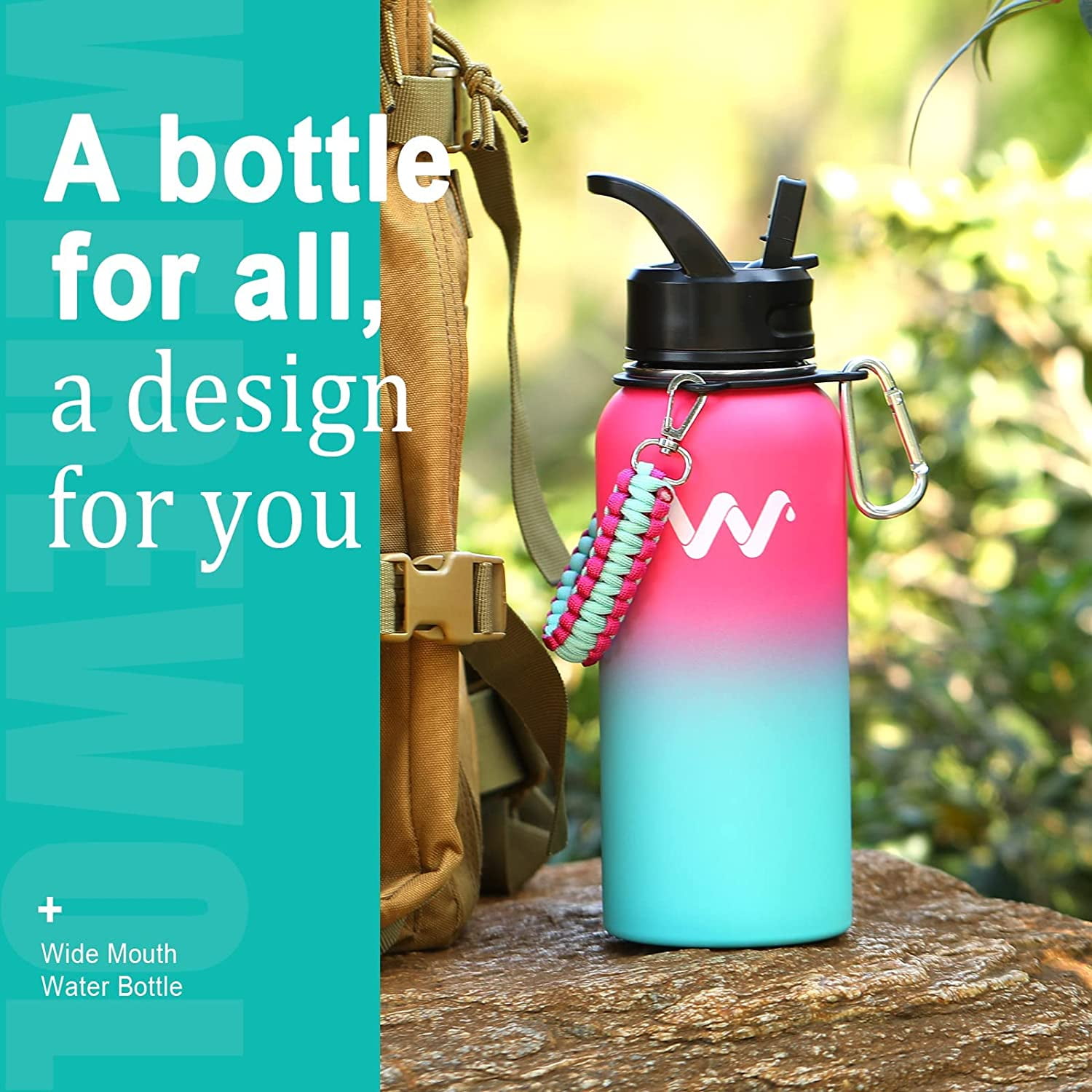 BOTTLE BOTTLE 24oz Insulated Water Bottle Stainless Steel Sport Water  Bottle with Straw and Adjustab…See more BOTTLE BOTTLE 24oz Insulated Water