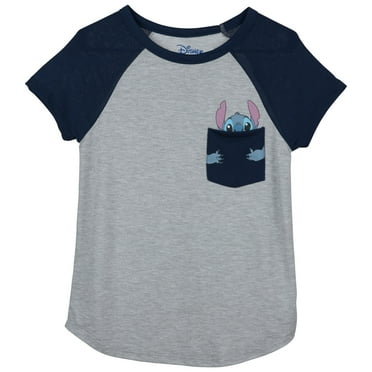 Disney Stitch Junior Ladies Pocket Tee, S-XL